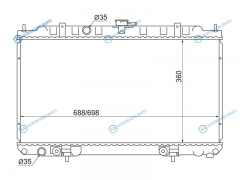 NS0002-12 Радиатор NISSAN PRIMERA QR2 01-08