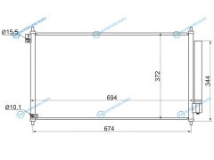 ST-HD11-394-0 Радиатор кондиционера HONDA CIVIC 12- 4D