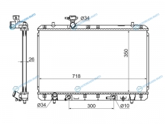 SK0007 Радиатор SUZUKI AERIOLIANA 1.31.51.6 01-04 нижн. патрубок слева
