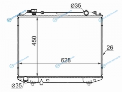 MZ0010 Радиатор MAZDA B2500BT50PROCEED MARVIE 96-99FORD RANGER 2.5D2.5TD2.9D 98- 2.5TD3.0TD 06-