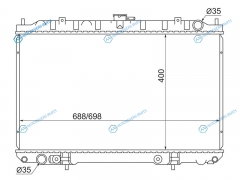 NS0008 Радиатор NISSAN TINO SR20AVENIREXPERT SRYD20 98-
