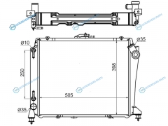 TY0010-LH107 Радиатор TOYOTA HIACE LH10 89-04 DIESEL AT