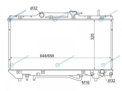 TY0002-ST190-1.8 Радиатор TOYOTA CORONACARINACALDINA ST19 3S4S 92-96