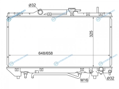 TY0002-ST190-2.0 Радиатор TOYOTA CORONACARINACALDINA ST19 3S4S 92-96