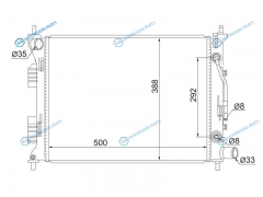 HY0016 Радиатор HYUNDAI SOLARIS  KIA RIO III 11-