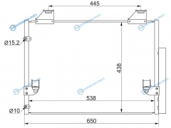 ST-TY96-394-0 Радиатор кондиционера TOYOTA HILUX 2.5D 05-