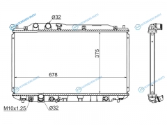 SG-HD0001-FD Радиатор HONDA CIVIC 4D 05- (quick fit)