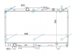 TY0002-AT210 Радиатор TOYOTA CORONA PREMIOCARINA AT21 96-01CALDINA 96-02