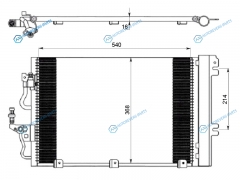 ST-OP006-394-0 Радиатор кондиционера OPEL ASTRA H 1.41.61.8 04-11OPEL ZAFIRA B 1.61.8 05-
