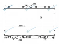 SG-MC0001-CS-R Радиатор MITSUBISHI LANCER CEDIA 1.52.0 00-03 IX 1.31.62.0 03-07(трубчатый)