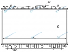 SG-DW0004-MT-R Радиатор DAEWOO NUBIRACHEVROLET LACETTISUZUKI FORENZA 1.41.61.8 03-(трубчатый)