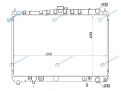 NS0004-C35 Радиатор NISSAN LAUREL C34C35 97-03SKYLINE R34 98-01NISSAN STAGEA C34 96-01