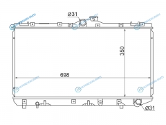 TY0001-100D Радиатор TOYOTA COROLLASPRINTER 2C3C 91-02 DIESEL