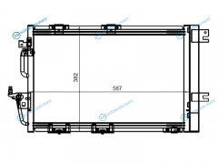 ST-OP49-394-C0 Радиатор кондиционера OPEL ASTRA H 05-ZAFIRA B 05-