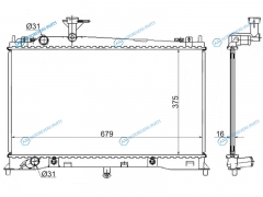 MZ0005-3 Радиатор MAZDA6ATENZA 1.82.0 02-05(пластинчатый)