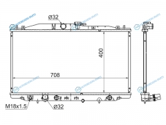 HD0003-CL Радиатор HONDA ACCORD 2.4 02-
