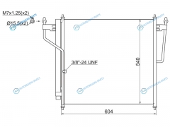 ST-INQ1-394-0 Радиатор кондиционера INFINITI QX56NISSAN ARMADANISSAN TITAN 04-