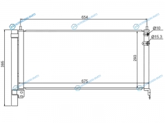 ST-TYZ30-394-0 Радиатор кондиционера TOYOTA PRIUS ZVW3 09-LEXUS CT200H 10-