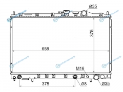 MC0009-4G63 Радиатор MITSUBISHI RVRSPACE WAGON 4G634G93 91-97