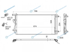 ST-CH06-394-A0 Радиатор кондиционера CHEVROLET CAPTIVAOPEL ANTARA 2.2D 06-