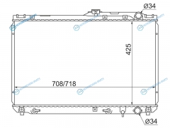 TY0003-VCV10 Радиатор TOYOTA CAMRYSCEPTERWINDOMLEXUS ES300 VCV10 2.53.0 92-94