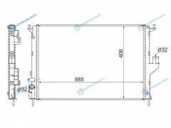 RN0002-08-1 Радиатор RENAULT LOGANSANDERO 1.41.6 с кондиционером 08-RENAULT DUSTER 1.62.0 без ACLADA LARGUS