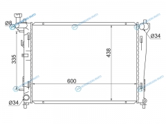 SG-HY0003-07-R Радиатор HYUNDAI I30ELANTRA 1.41.62.0 07-KIA CEED 07-
