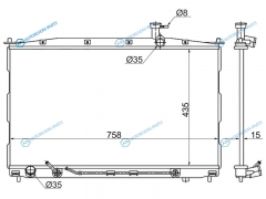 HY0006-2.2D Радиатор HYUNDAI SANTA FE 2.0G2.2D2.7G 06-