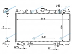 NS0001-16D Радиатор NISSAN SUNNY B15ADWIGROAD Y11 98-05 YD22