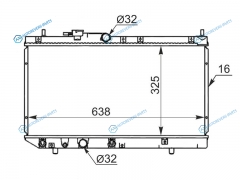 DA0002 Радиатор DAIHATSU PYZAR 96-02CHARADE 93-98