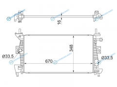 FD0011 Радиатор FORD FOCUS III 1.61.82.0 11- (пластинчатый)