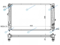 VW0003-1 Радиатор AUDI A4S4 2.42.5TD2.62.8 94-00AUDI A6S6 2.4 97-04VW PASSAT B5+ 2.5TD2.8 00-05SKODA