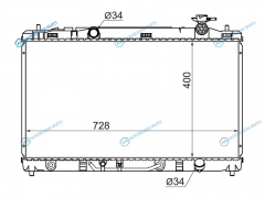 TY0003-ACV40 Радиатор TOYOTA CAMRY 2AZ-FE 2.4 06-VENZA 1AR-FE 08- (пластинчатый)