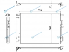 ST-HY15-394-0 Радиатор кондиционера HYUNDAI TUCSONKIA SPORTAGE 15-