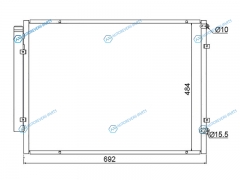 ST-LX46-394-B0 Радиатор кондиционера TOYOTA HARRIER 05-12HIGHLANDERKLUGER 05-07LEXUS RX400H330 3MZ 05-09