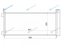ST-LXN1-394-0 Радиатор кондиционера LEXUS NX200300H 14- 2ARFXE