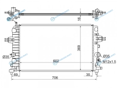 SG-OP0006-04-1-MT-R Радиатор OPEL ASTRA H 1.61.8 2004-2010 ZAFIRA B 2005-