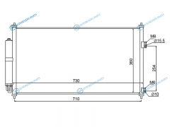 ST-DTU1-394-0 Радиатор кондиционера NISSAN X-TRAIL 03-07