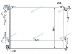 HY0007 Радиатор HYUNDAI SONATA NF 2.02.43.3 05-09KIA MAGENTIS 06-10