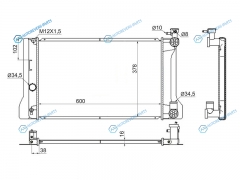 TY0001-140-1 Радиатор TOYOTA COROLLA FIELDERAXIO 1NZ2ZR3ZR 06- RHD