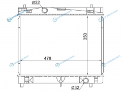TY0003-CP100 Радиатор TOYOTA YARISVITZRACTISIST ZSP110 12NZ-FE 05- MTCVT