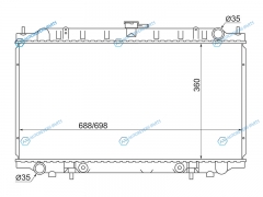 SG-NS0003-14 Радиатор NISSAN BLUEBIRD U14PRIMERA CAMINO P11INFINITI G20 SR1820 95-01