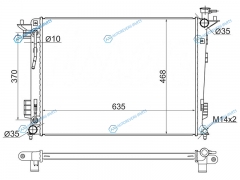 SG-HY0014 Радиатор KIA SPORTAGE  HYUNDAI IX35 2.02.4 10-