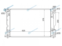 TY0002-AZT250 Радиатор TOYOTA AVENSIS 1AZ-F(S)E2AZ-FE 03-06