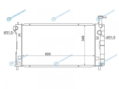 TY000NHW10 Радиатор TOYOTA PRIUS 97-03