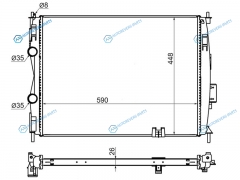 NS0013 Радиатор NISSAN QASHQAI 1.6 06-