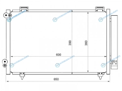 ST-TY28-394-A0 Радиатор кондиционера TOYOTA COROLLA 00-06 EURO  RUNXALLEX 04-06AVENSIS T25 13ZZ 03-08