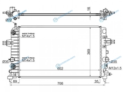 OP0006-04-1 Радиатор OPEL ASTRA H 1.61.8 2004-2010  ZAFIRA B 2005-