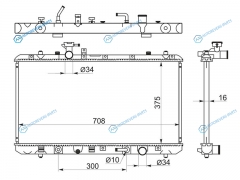 SK0009-1 Радиатор SUZUKI SX4 06- 2.0