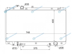 TY0006-161-TB Радиатор TOYOTA ARISTO TWIN TURBO 2JZ-GTE 3.0 97-05